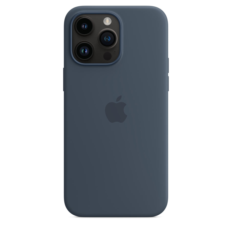 Silikon Case für iPhone 14 Pro Max – Sturmblau, MagSafe-kompatibel