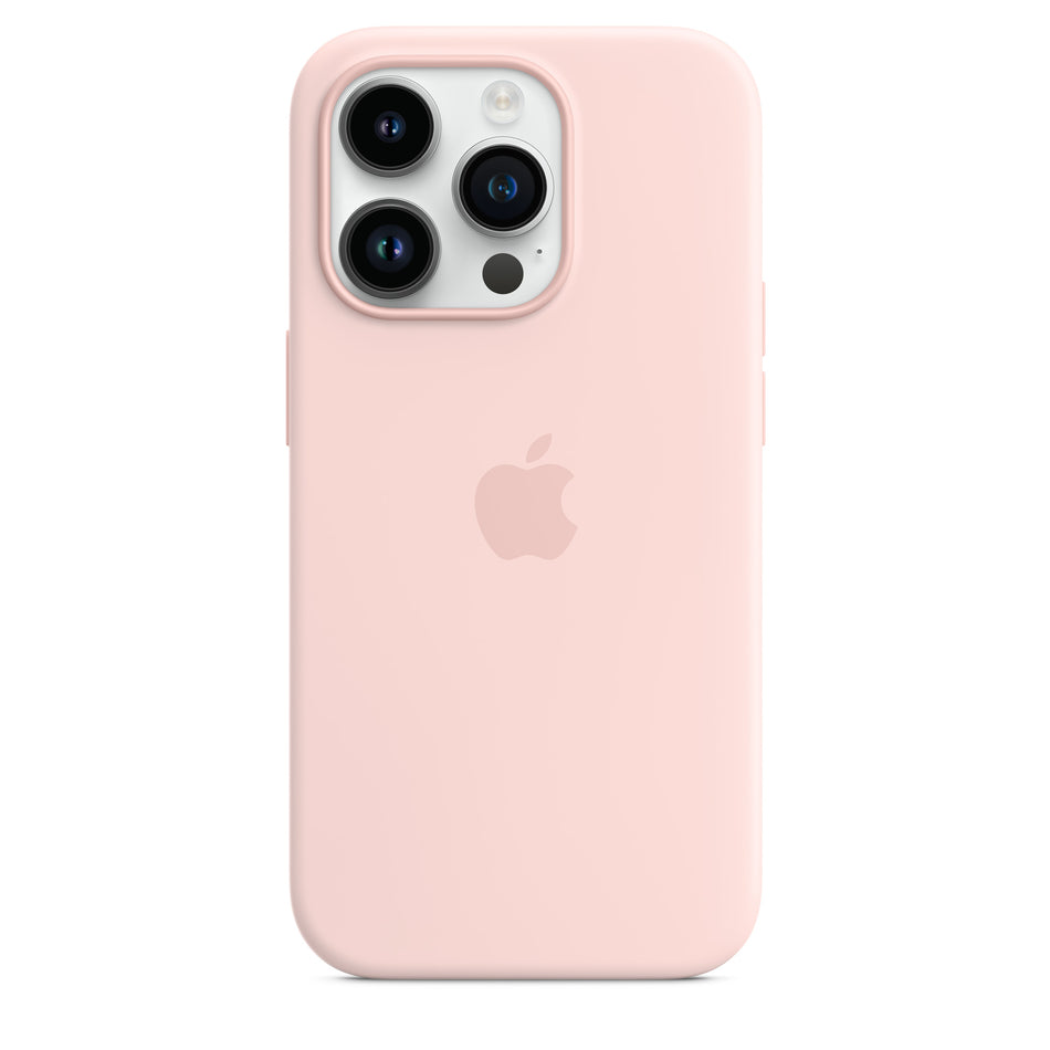Silikon Case für iPhone 14 Pro – Kalkrosa, MagSafe-kompatibel