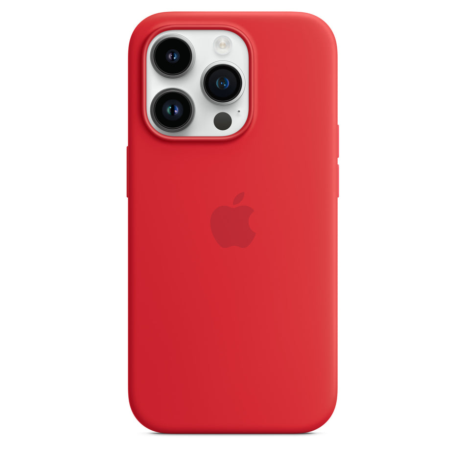 Silikon Case für iPhone 14 Pro – Rot, MagSafe-kompatibel