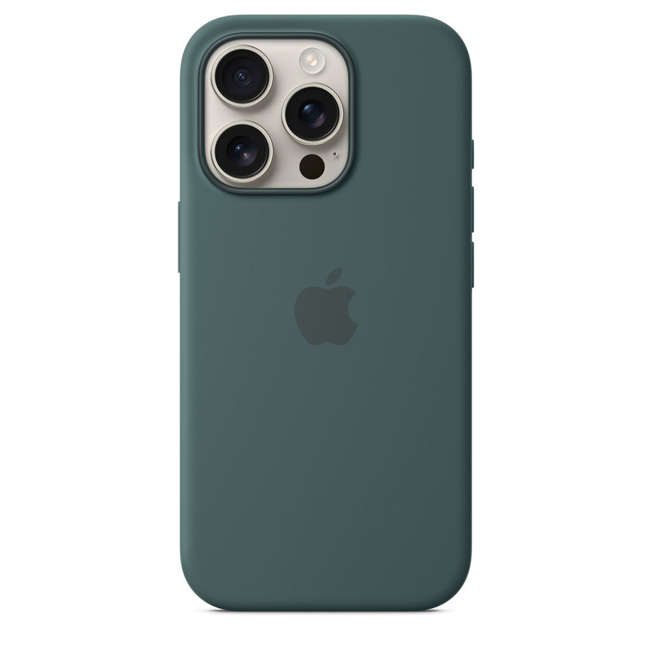 Silikon Case für iPhone 16 Pro – Seegrün, MagSafe-kompatibel