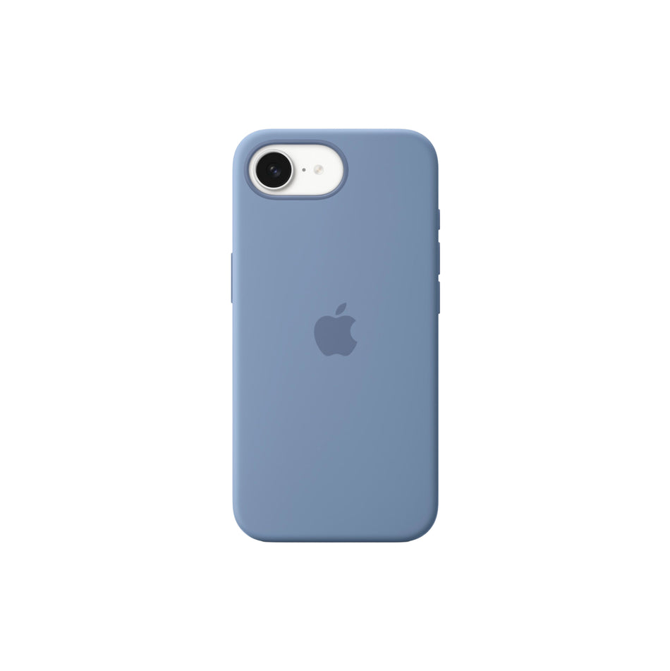 Silikon Case für iPhone 16E – Winterblau, MagSafe-kompatibel