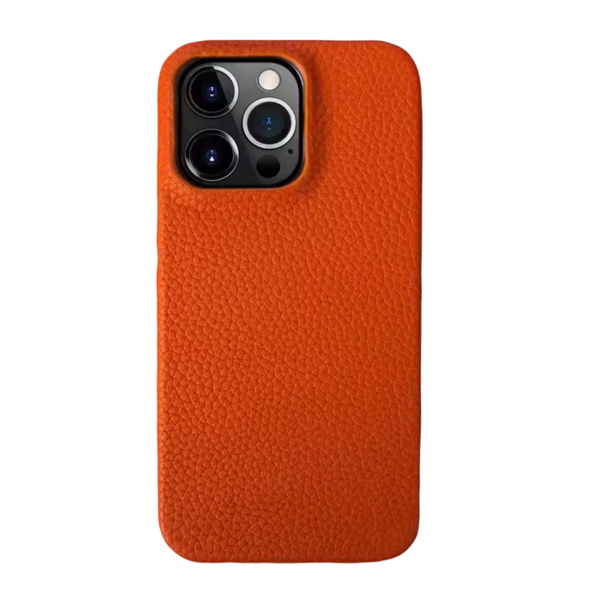Case & Co. iPhone 16 Pro Echtleder Hülle - Orange