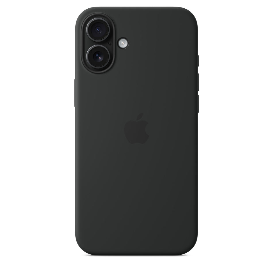 Silikon Case für iPhone 16 – Schwarz, MagSafe-kompatibel