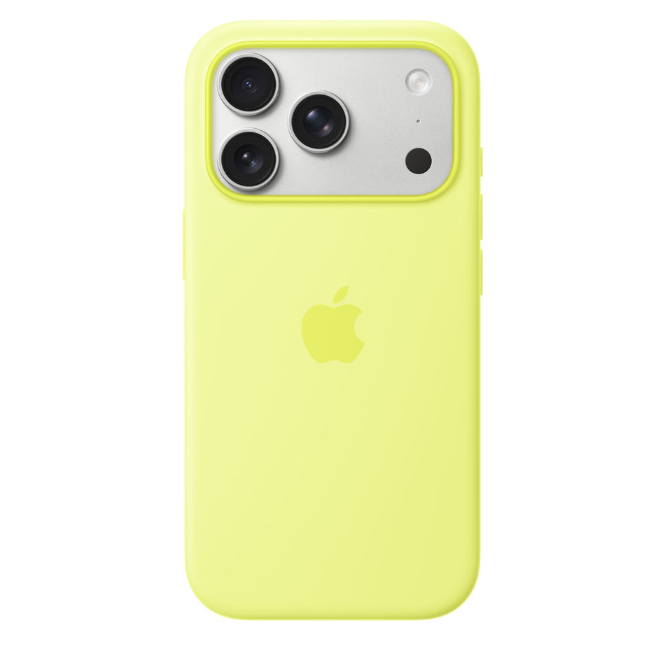 Silikon Case für iPhone 17 Pro – Neongelb, MagSafe-kompatibel