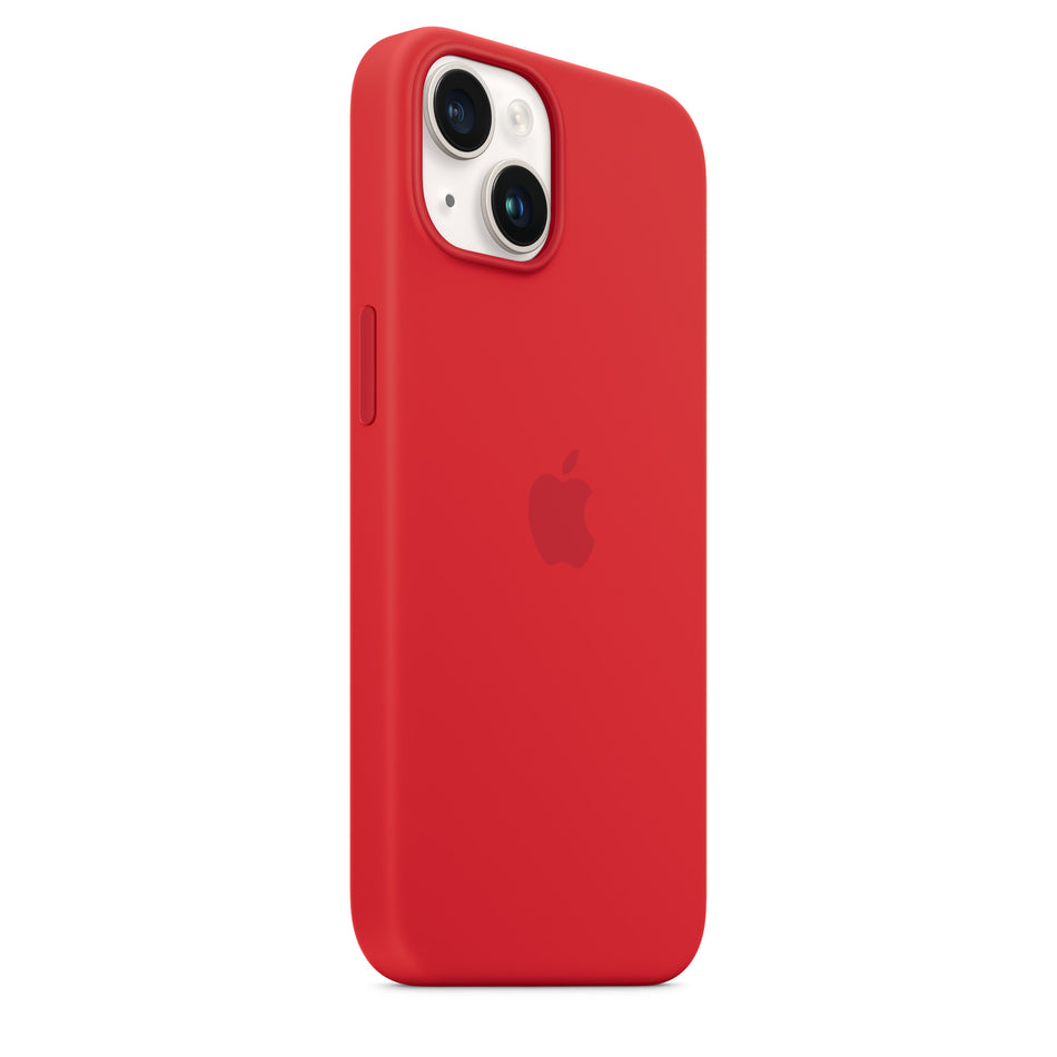 Silikon Case für iPhone 14 – Rot, MagSafe-kompatibel