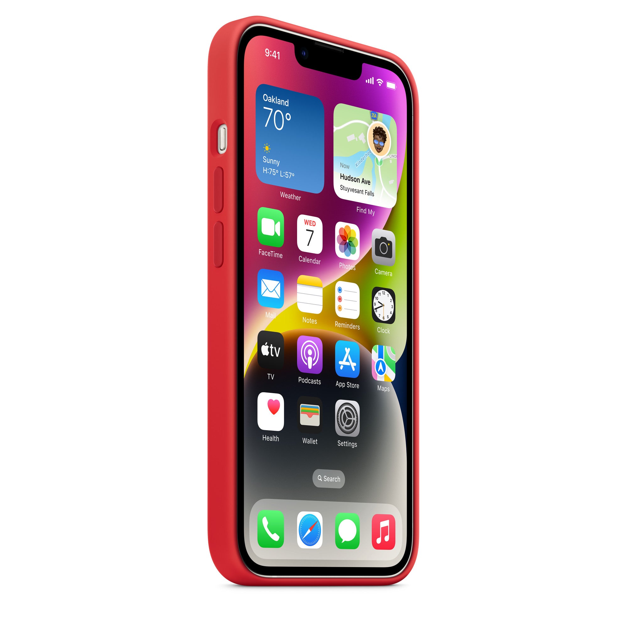 Silicone Case with MagSafe for iPhone 14 Pro - Red