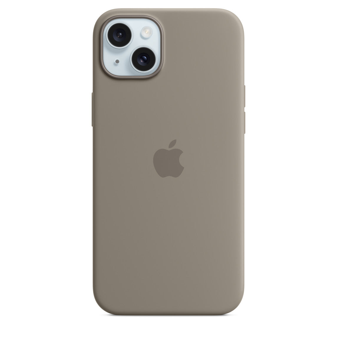 iPhone 15 Plus Silikon Case mit MagSafe – Tonbraun