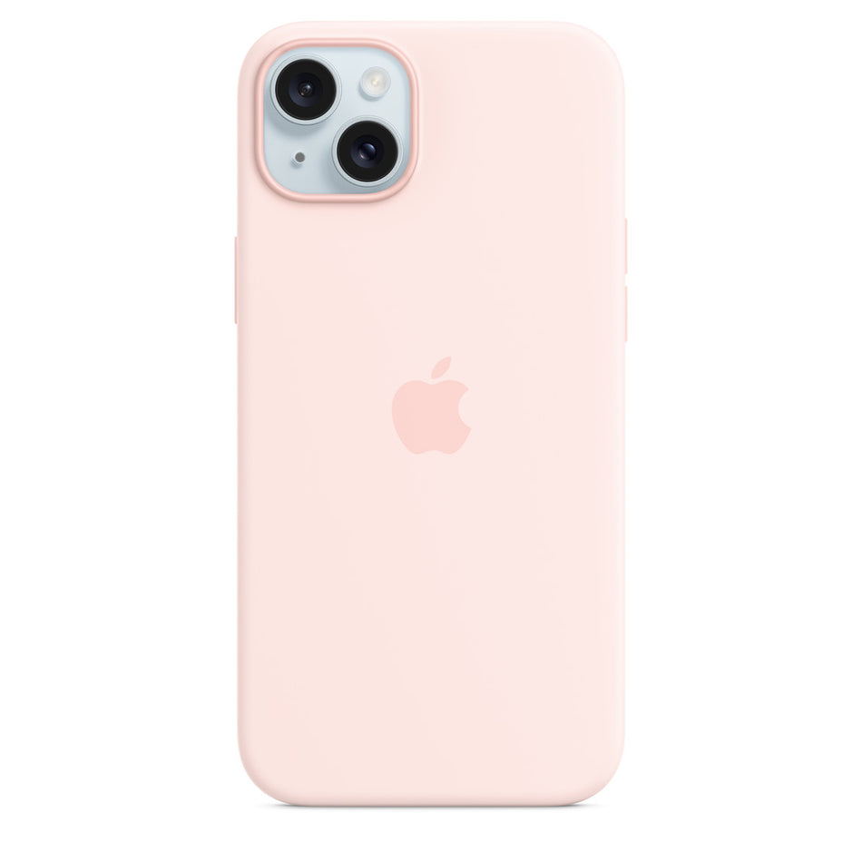 Silikon Case für iPhone 15 Plus – Warmgelb, MagSafe-kompatibel