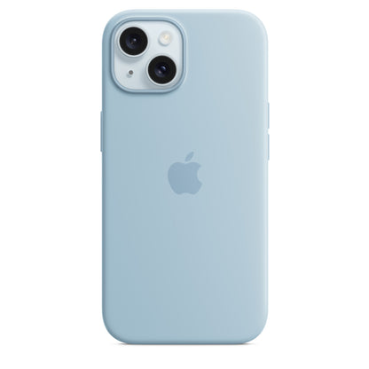 Apple iPhone 15 Silikon Case mit MagSafe – Hellblau