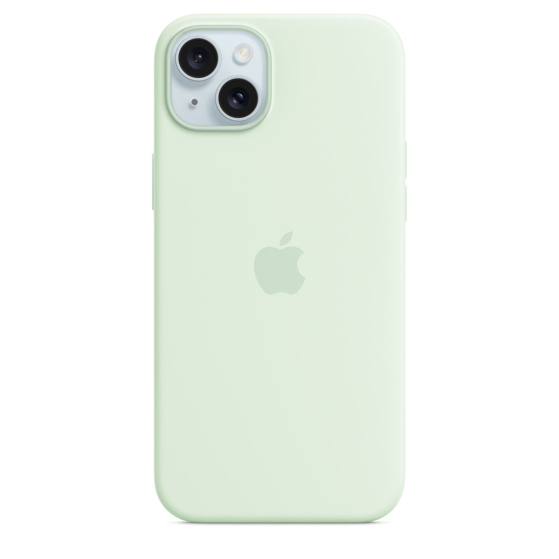 iPhone 15 Plus Silikon Case mit MagSafe – Blassmint