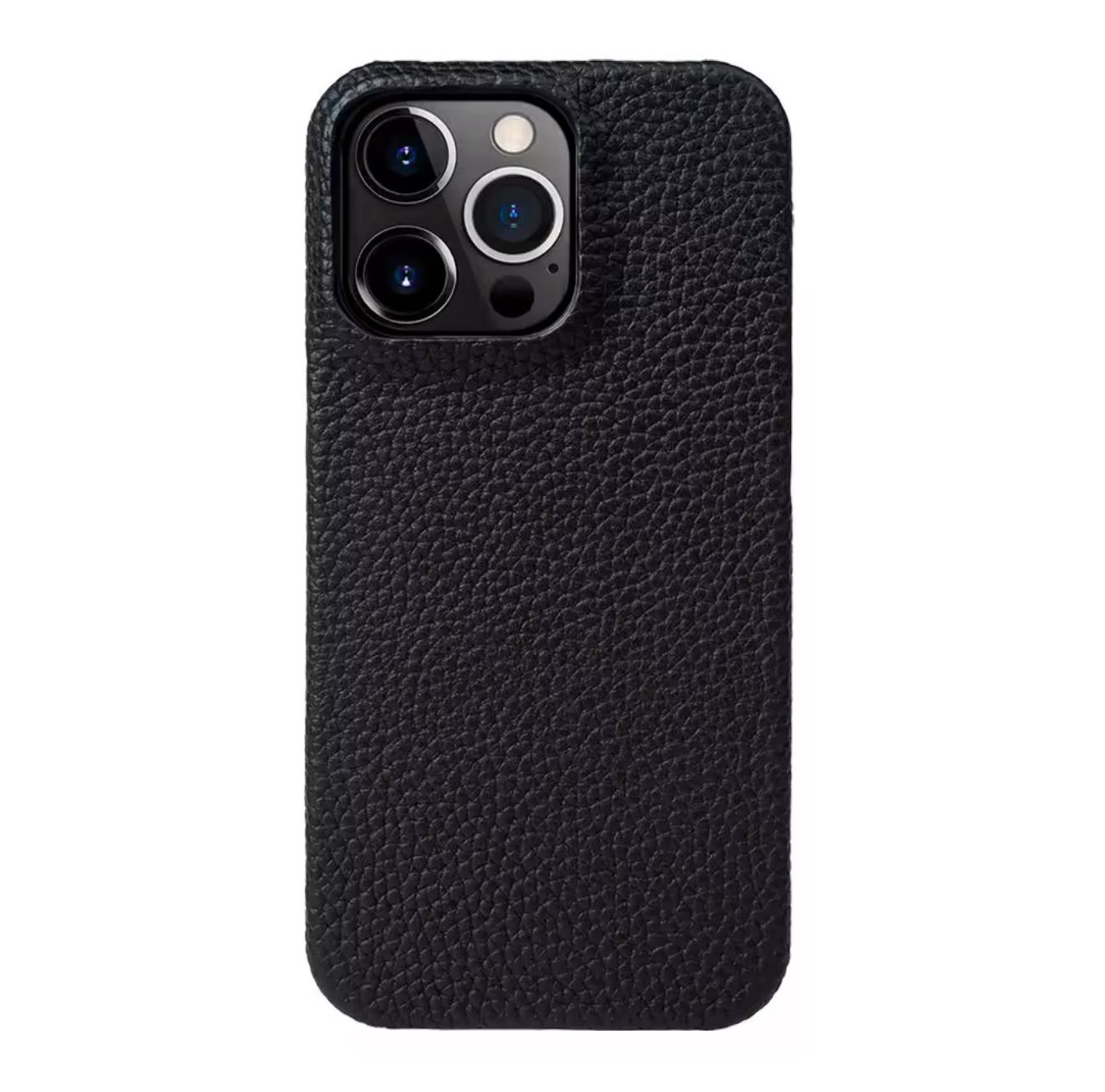 Case & Co. iPhone 16 Pro Echtleder Hülle - Schwarz