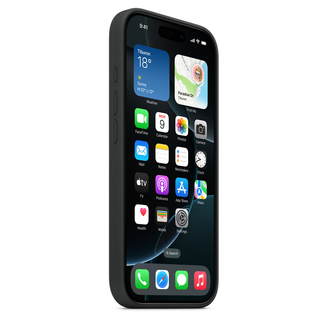 iPhone 16 Pro Max Silikon Case mit MagSafe – Schwarz