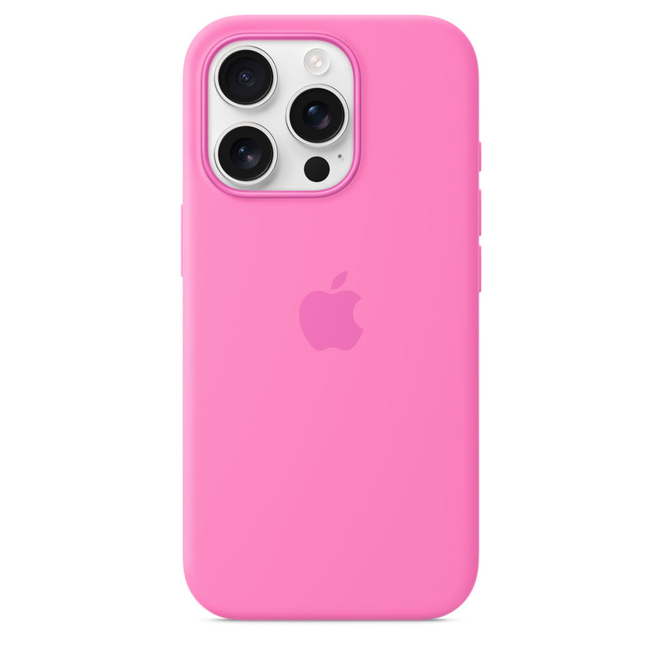 Silikon Case für iPhone 16 Pro – Pfingstrose, MagSafe-kompatibel