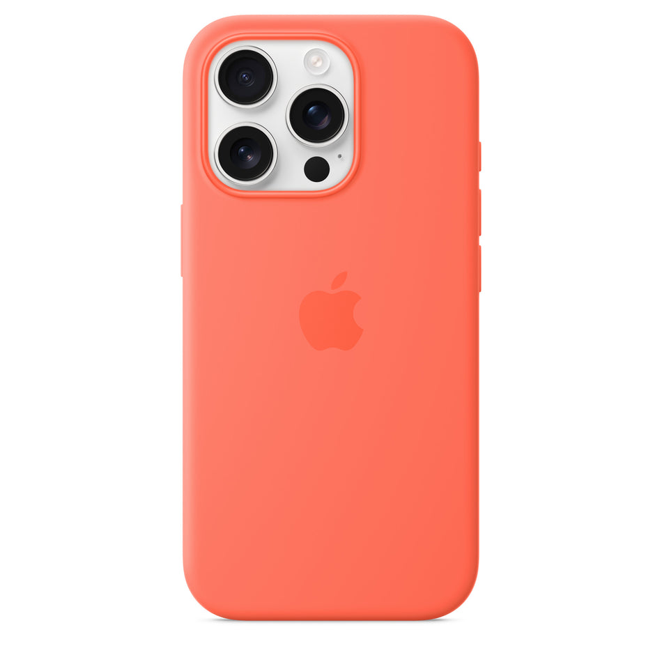 Silikon Case für iPhone 16 Pro – Mandarine, MagSafe-kompatibel