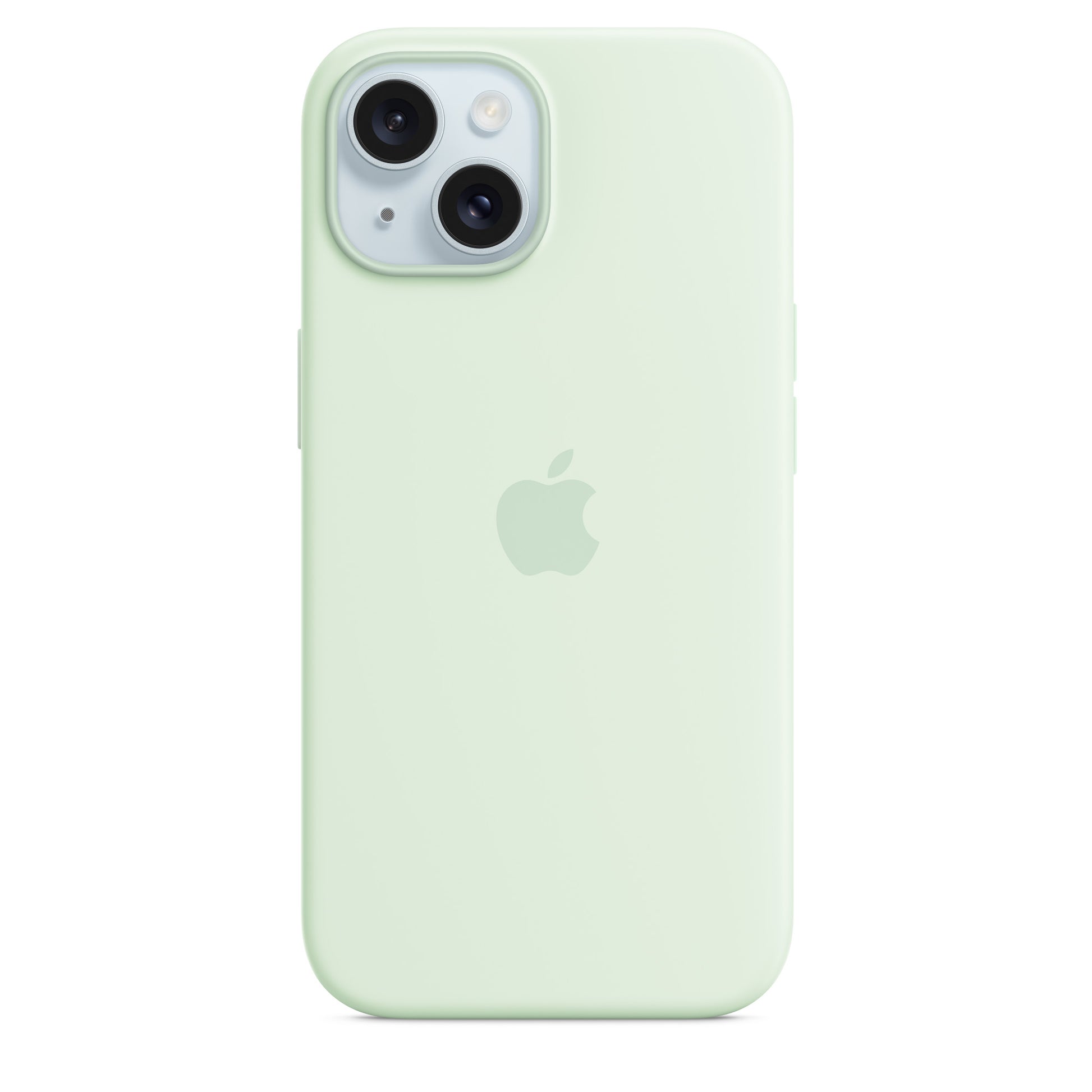 iPhone 15 Silikon Case mit MagSafe - Blassmint