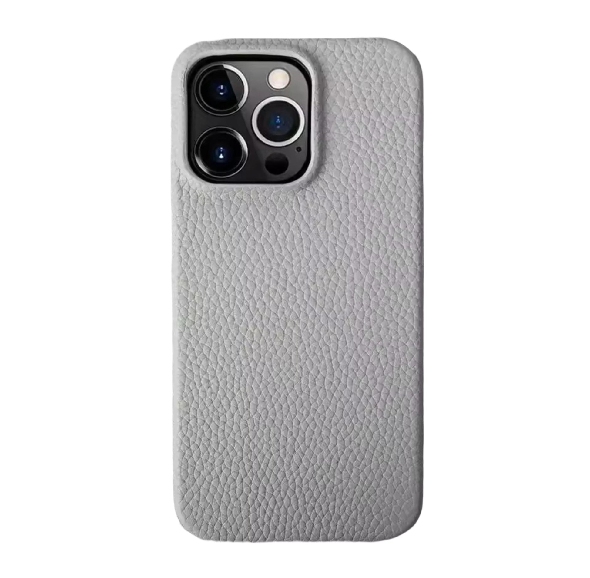 Case & Co. iPhone 16 Pro Echtleder Hülle - Grau