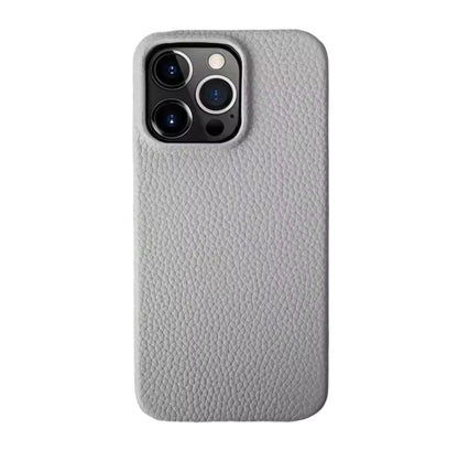 Case & Co. iPhone 16 Pro Echtleder Hülle - Grau