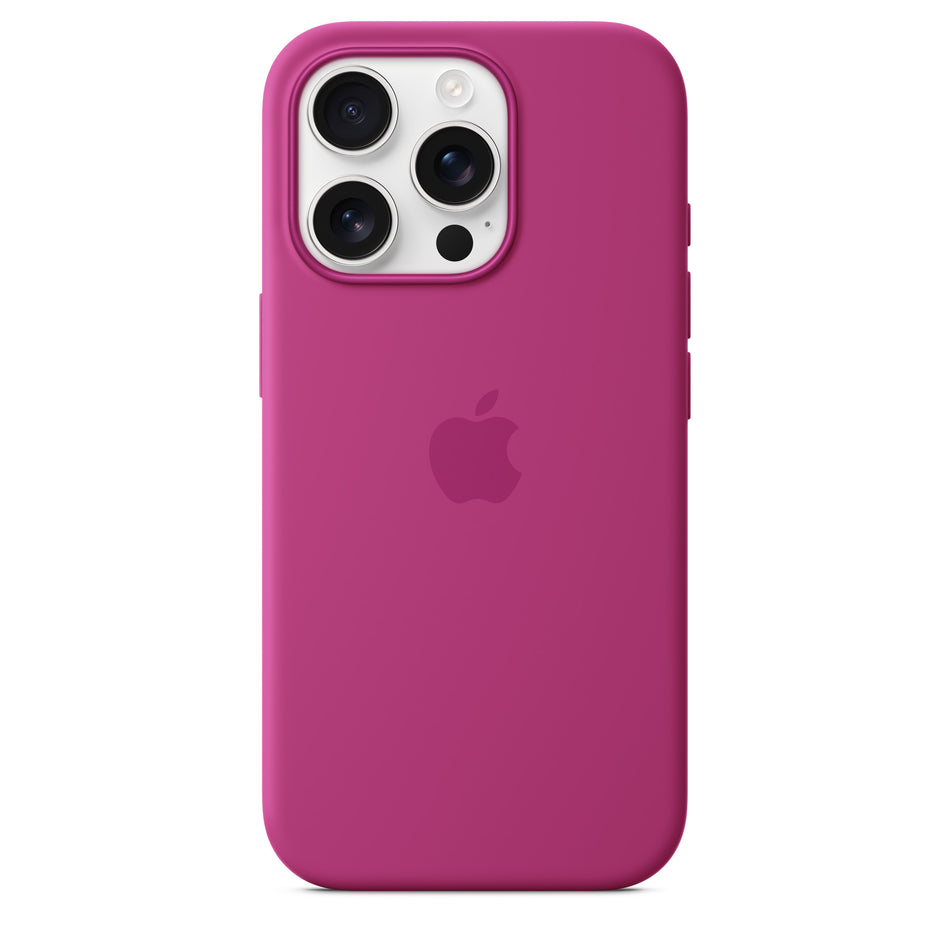 Silikon Case für iPhone 16 Pro – Fuchsia, MagSafe-kompatibel