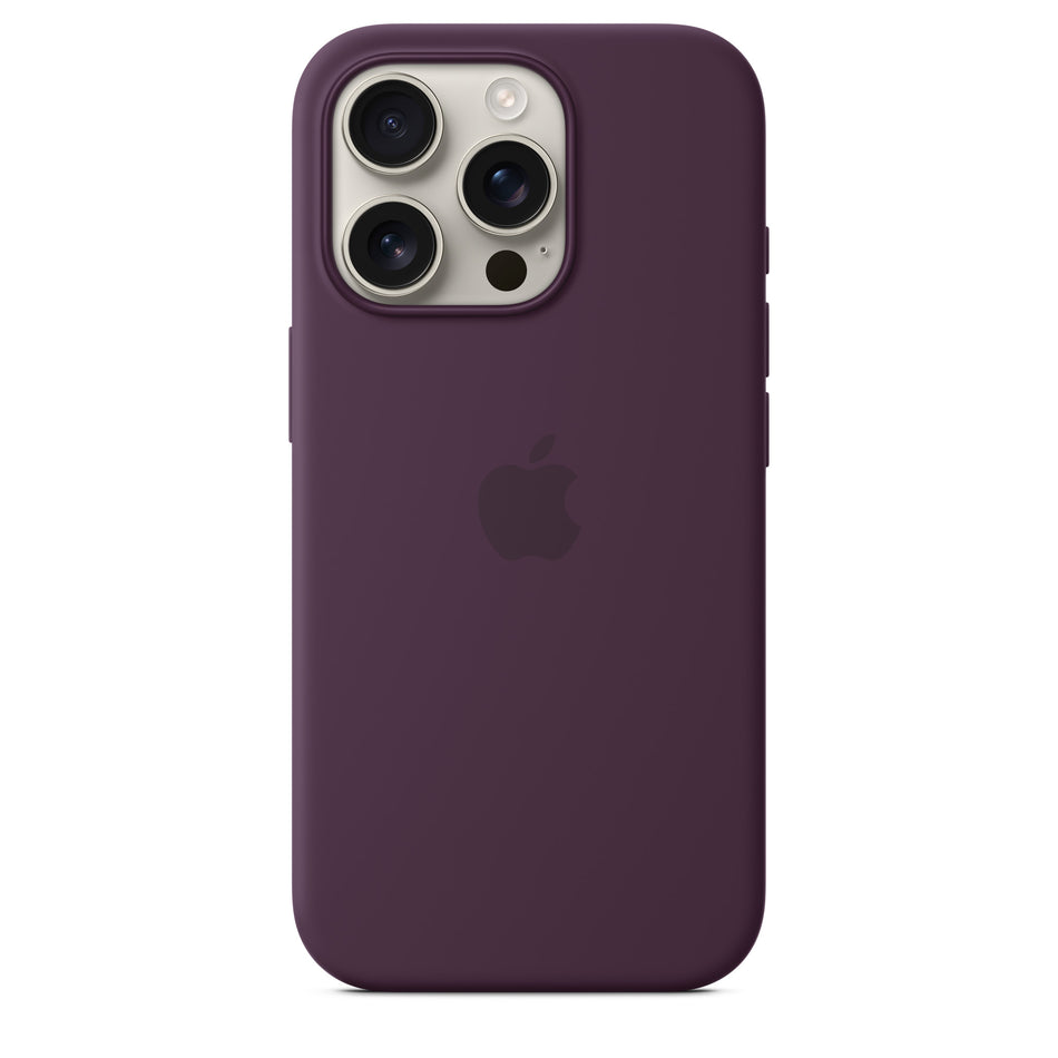Silikon Case für iPhone 16 Pro – Pflaume, MagSafe-kompatibel