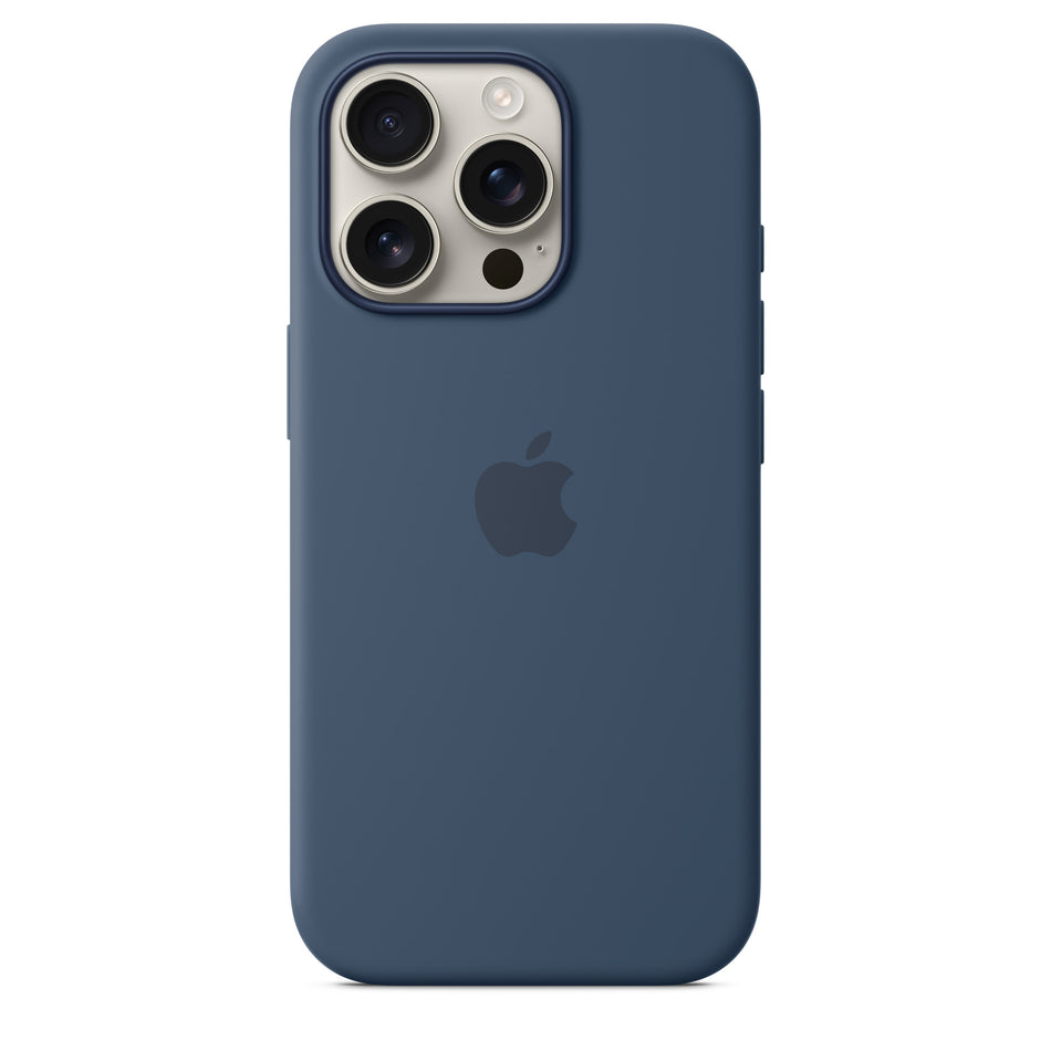 Silikon Case für iPhone 16 Pro – Denim, MagSafe-kompatibel