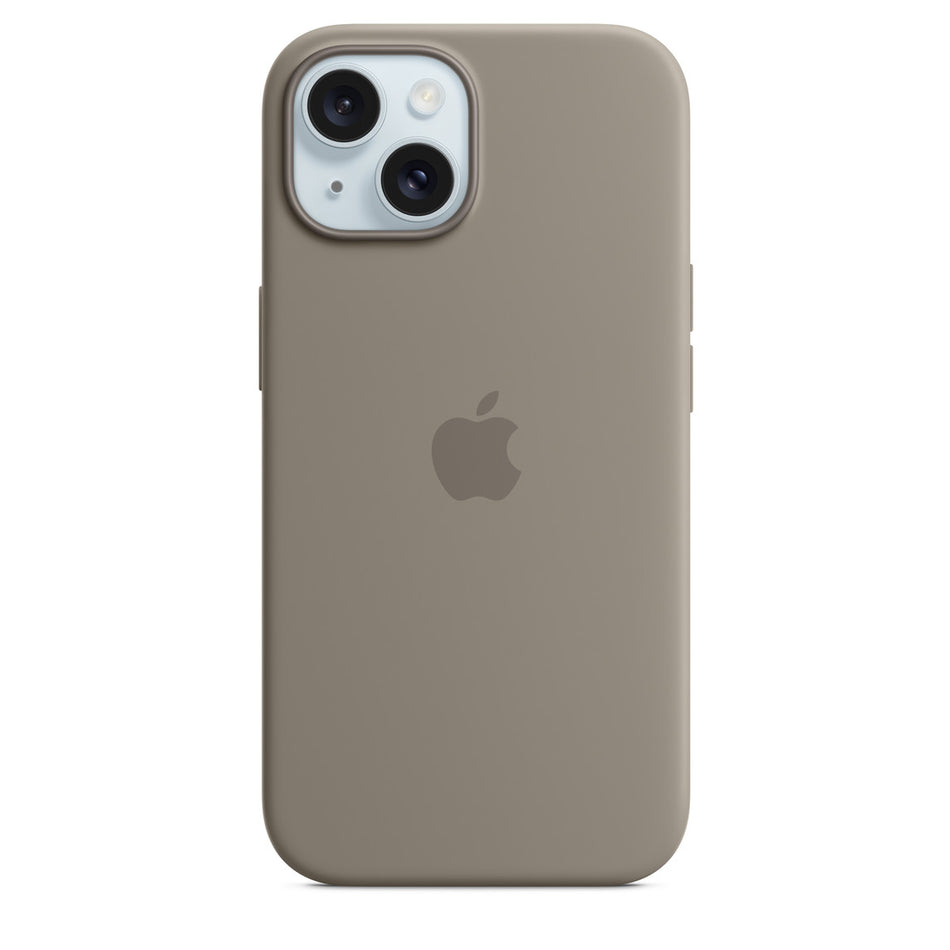 Silikon Case für iPhone 15 – Tonbraun, MagSafe-kompatibel