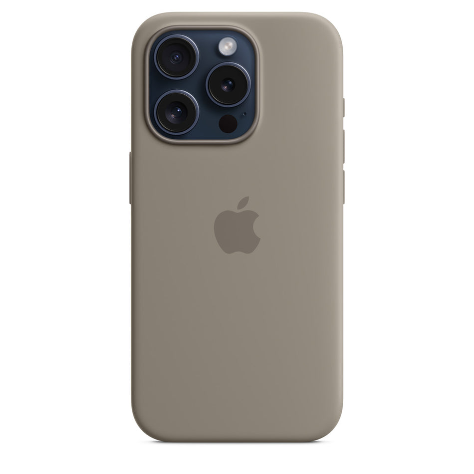 Silikon Case für iPhone 15 Pro – Tonbraun, MagSafe-kompatibel