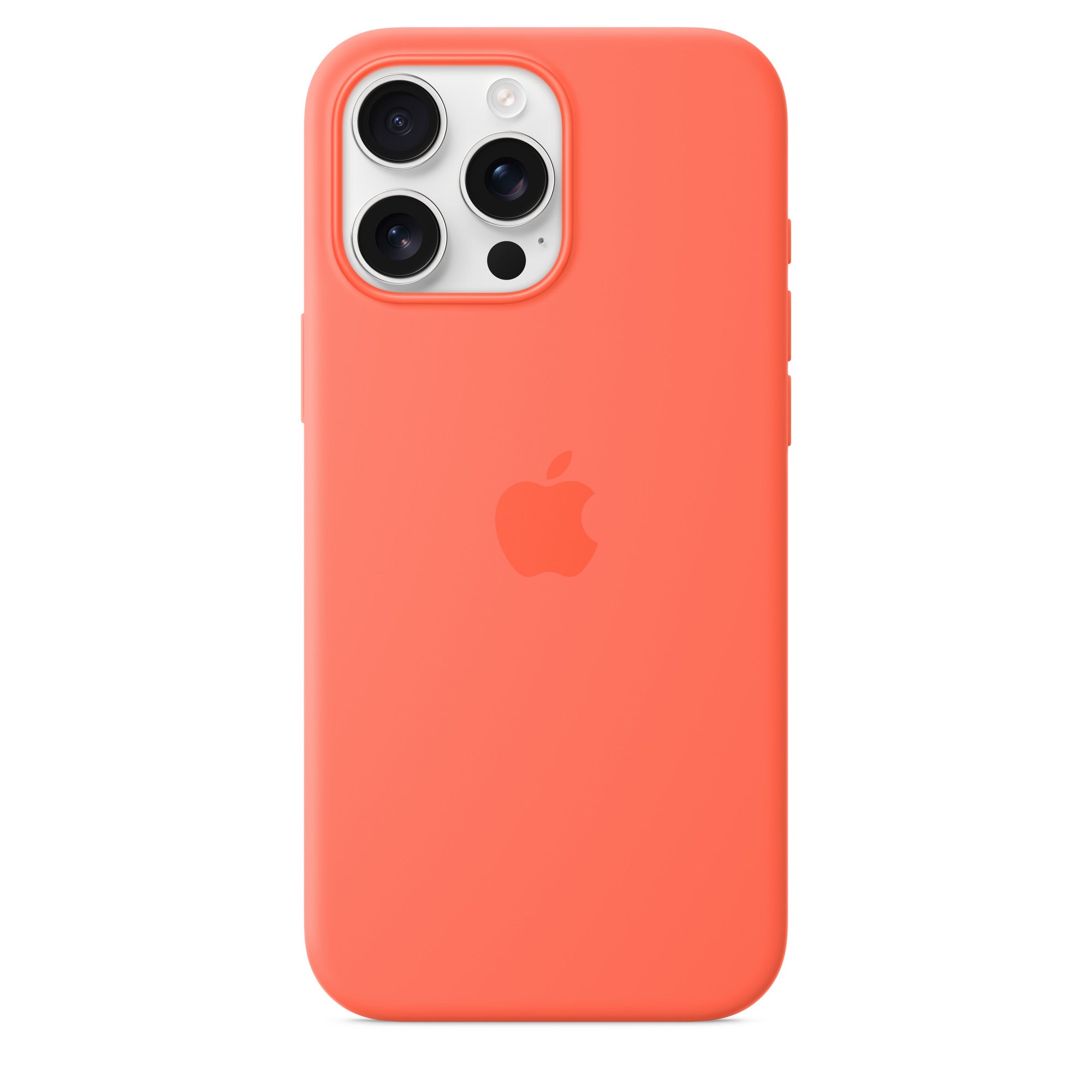 Apple iPhone 16 Pro Max Silikon Case mit MagSafe – Mandarine