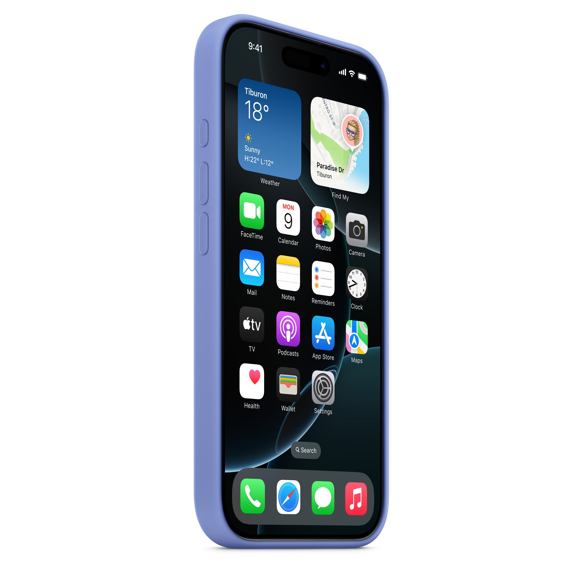 Apple iPhone 16 Silikon Case mit MagSafe – Veilchen