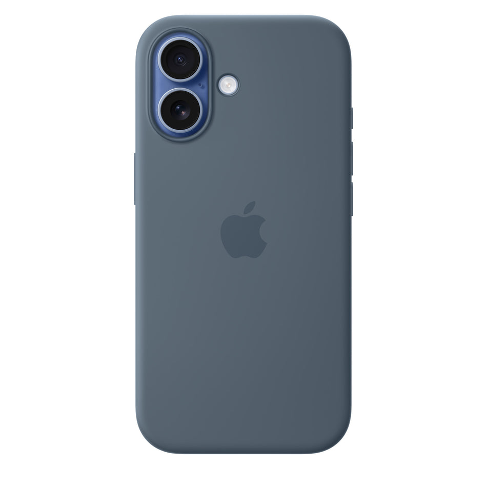 Silikonhülle für iPhone 17 – Maritimblau, MagSafe-kompatibel